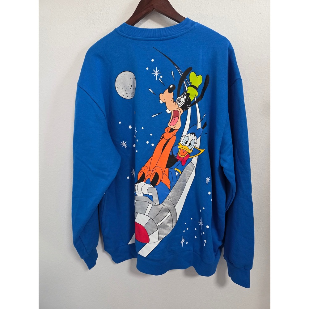 Walt Disney World Play in the Park Space Mountain Blue Sweatshirt Mens XL - Picture 5 of 5